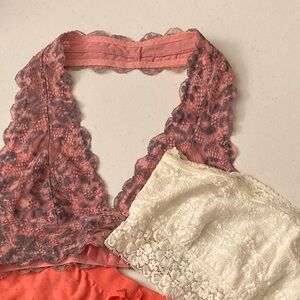 Free People 2 Pc Lace Bralette Bundle